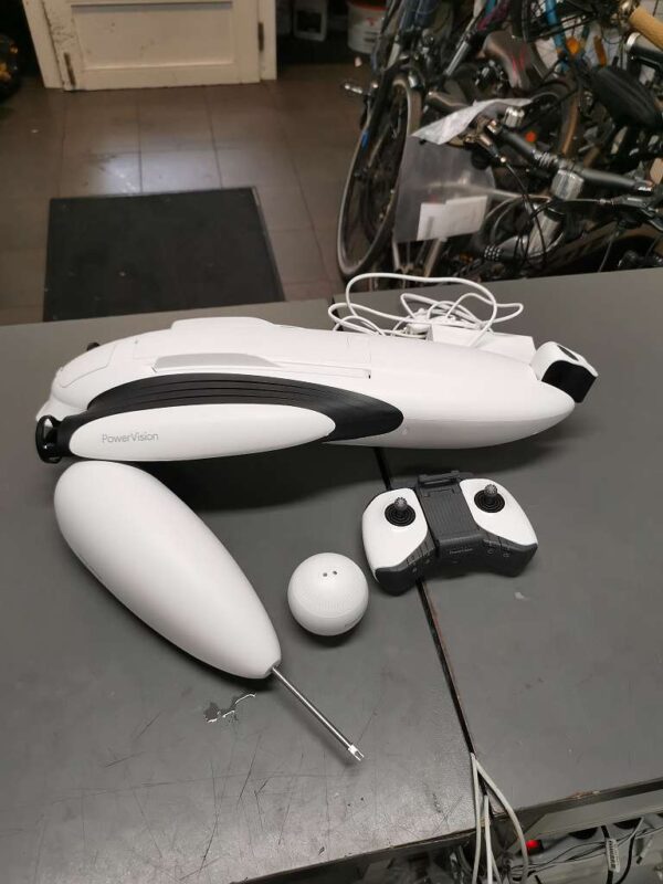 Powervision Powerdolphin Wizard |  220° DoppeLadegerätelenk 4K Kamera Wasseroberfläche Drohne Fernsteuerung Mobile Sonar Fisch Finding Angelköder Boot 10000127-00 | Zustand: Gut