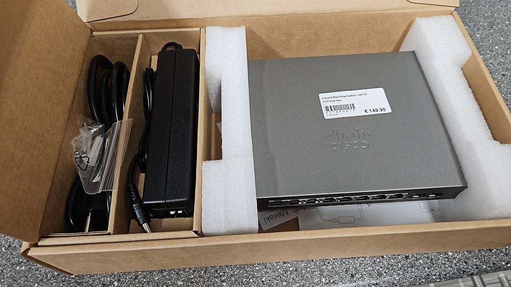 Cisco 8 Port Poe Switch Gs110 | mit Originalverpackung | Zustand: Wie Neu