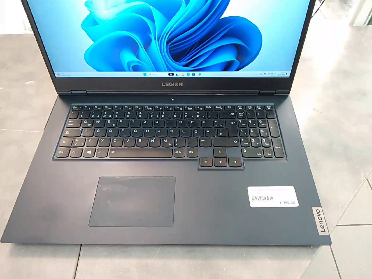 Lenovo Legion 5 17ach6h Phantom Blue | 2301 | Ryzen 5 5600h 16 Gb | 512SSD GeForce RTX 3060 | DE | Ladegäret | Zustand: Sehr Gut