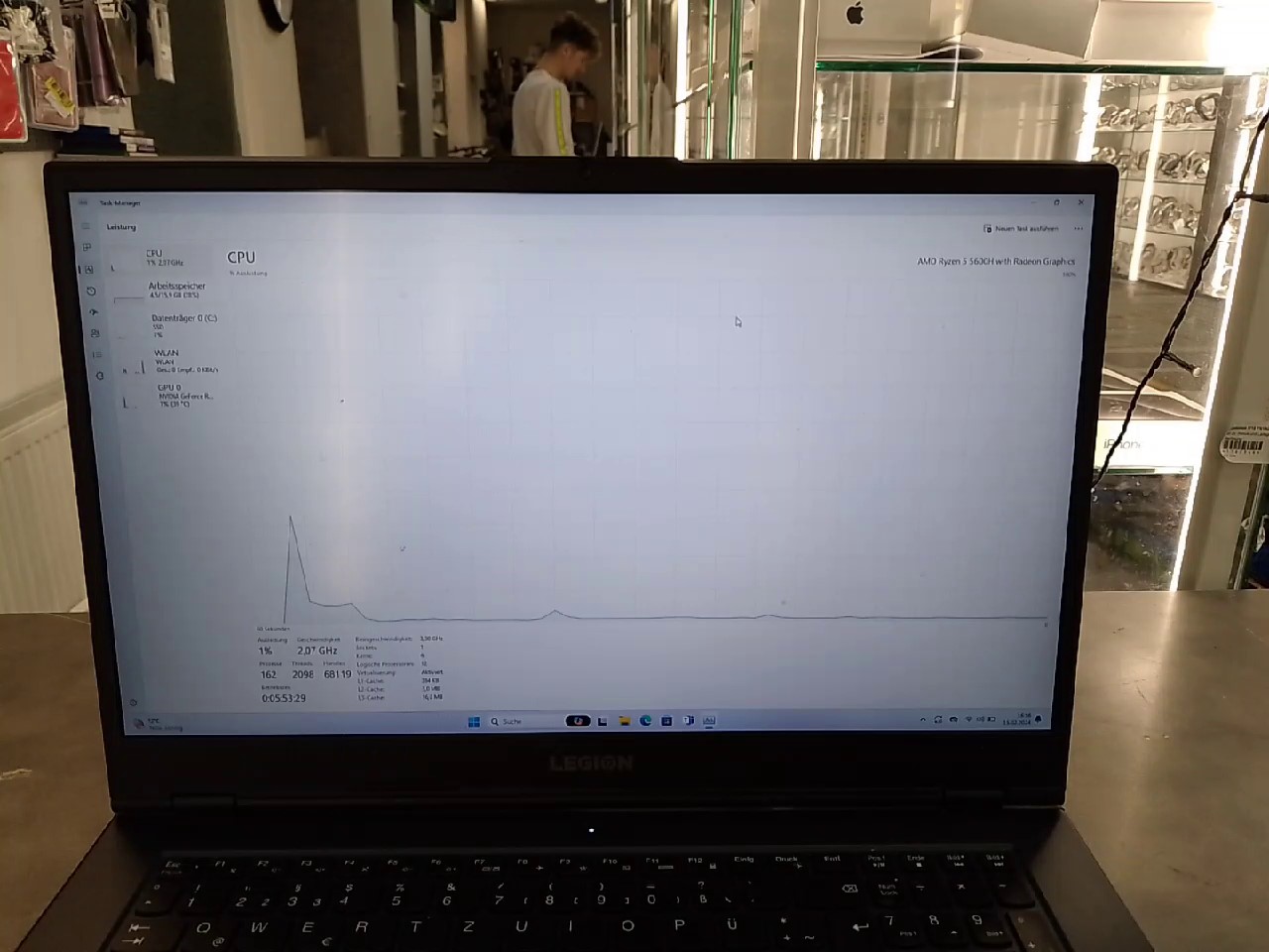 Lenovo Legion 5 17ach6h Phantom Blue | 2301 | Ryzen 5 5600h 16 Gb | 512SSD GeForce RTX 3060 | DE | Ladegäret | Zustand: Sehr Gut – Bild 2