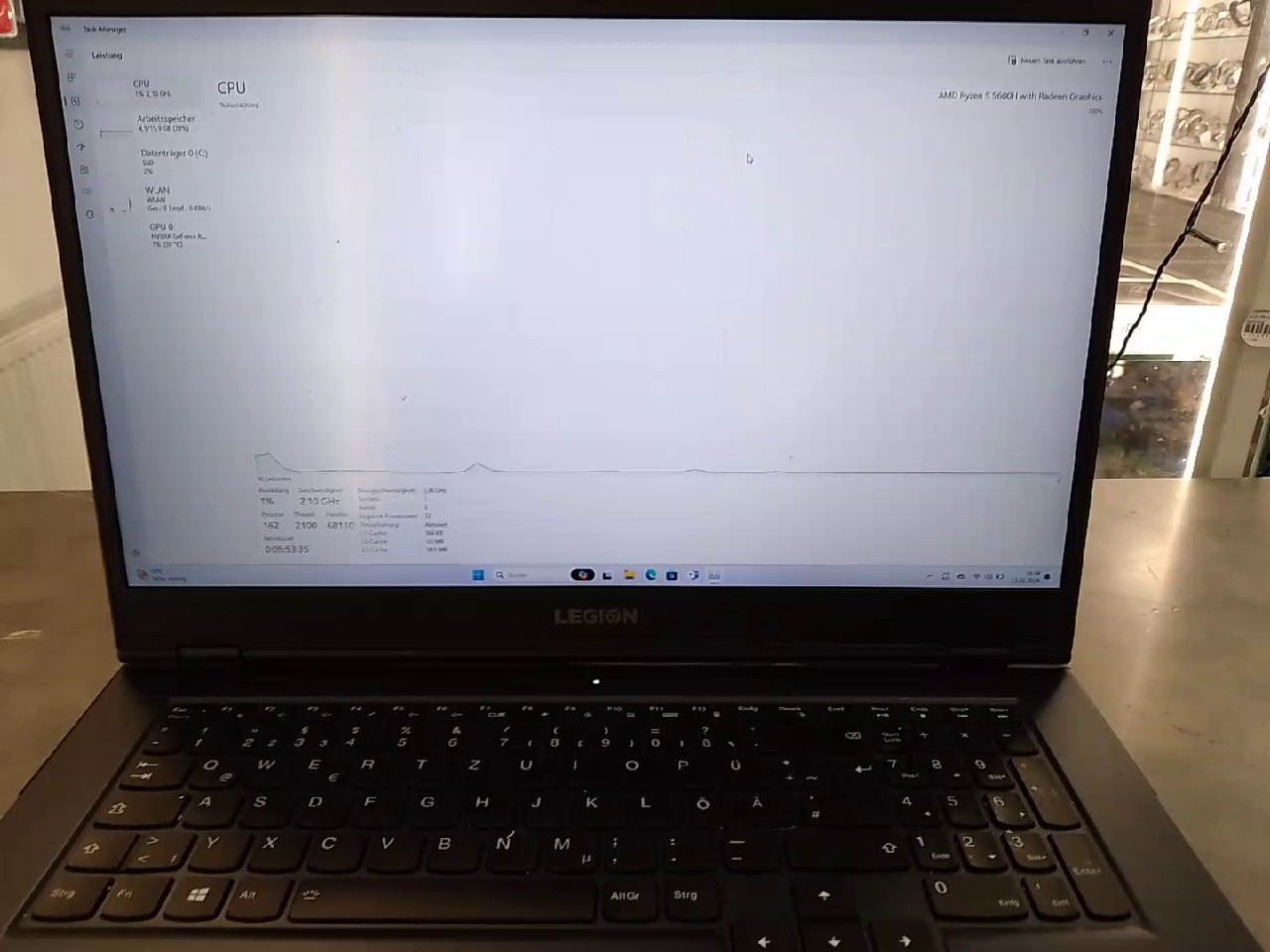 Lenovo Legion 5 17ach6h Phantom Blue | 2301 | Ryzen 5 5600h 16 Gb | 512SSD GeForce RTX 3060 | DE | Ladegäret | Zustand: Sehr Gut – Bild 3