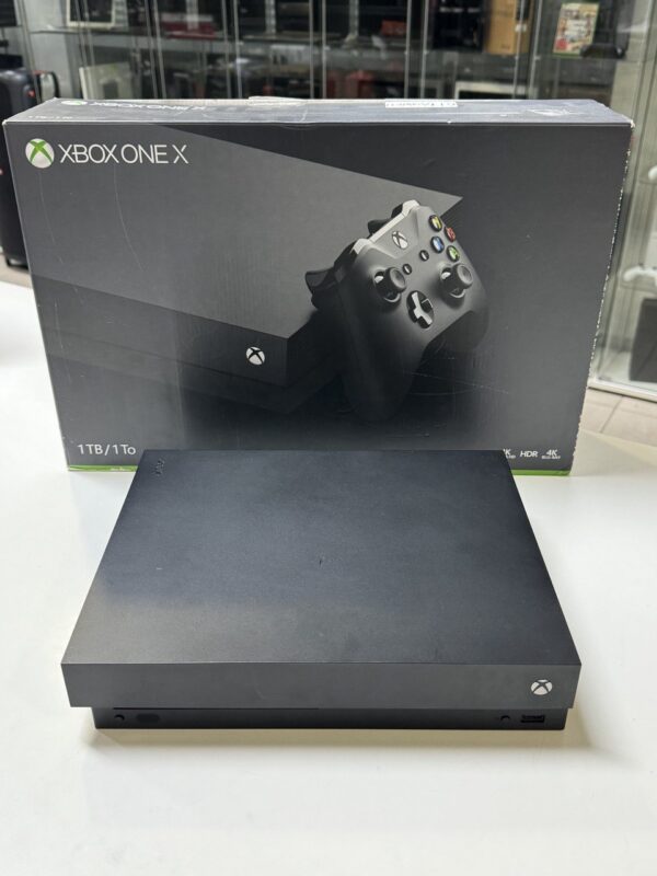 Xbox One X 1TB | Mit Verpackung  |  1 Controller  |  HDMI  |  Stromkabel  |  Ladekabel | Zustand: Wie Neu | Farbe: schwarz – Bild 3