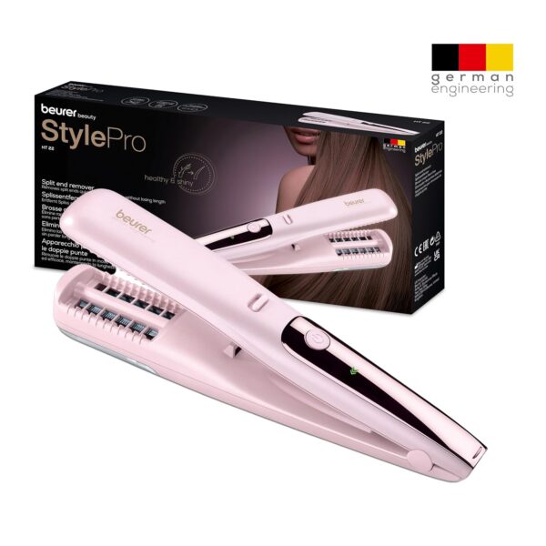 Beurer Hl 22 Splissentferner | Beurer HT 22 Splissentferner | entfernt Spliss und kaputte Haarspitzen schnell und effektiv | ohne Längenverlust für gesundes Haar | mit LED-Anzeige | 2h Akkulaufzeit  | rosa | Zustand: Neu