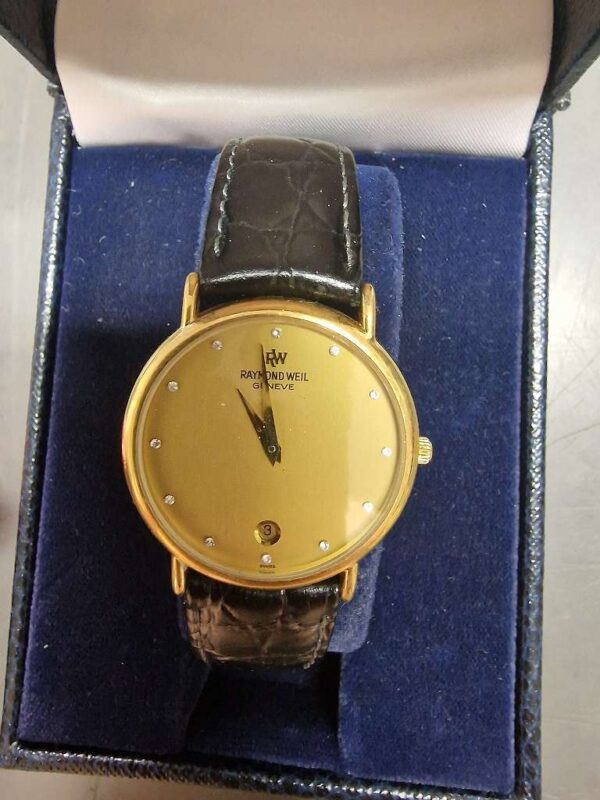 Raymond Weil Uhr 18k vergoldet | mit Originalverpackung | Zustand: Gut