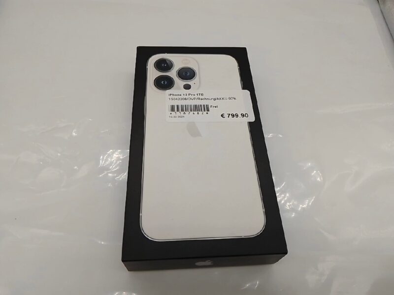 iPhone 13 Pro 1TB | mit Originalverpackung | Zerkratzt  | SimLock: Frei | Zustand: Gut | Farbe: weiss | Akku: 90% – Bild 2