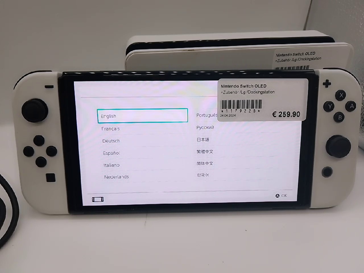 Nintendo Switch OLED | Ladegerät und Dockingstation | Zustand:: Sehr Gut | Farbe: weiss – Bild 3