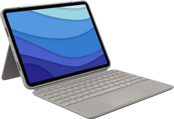 Logitech Combo Touch, Keyboarddock Für Apple Ipad Pro 11" 2020 / 2021, Sand, De | mit Originalverpackung | Zustand: Neu