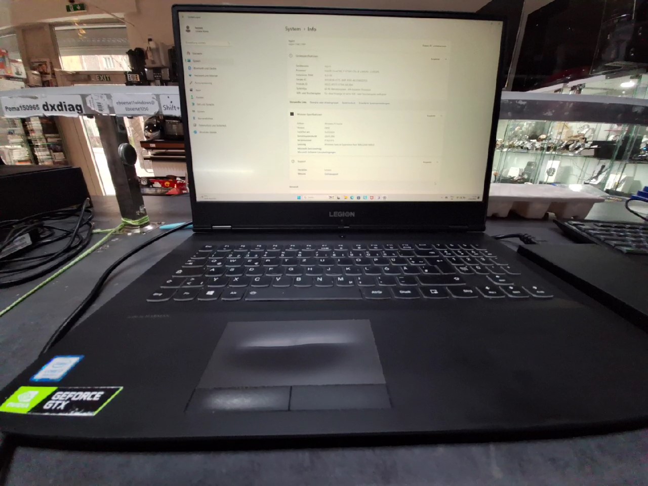 Notebook Lenovo Legion Y540-17IRH | intel Core i7-9750H CPU 2.60GHz 2.59GHz 16GB RAM 1TB Windows 11 Home | Zustand: Sehr Gut