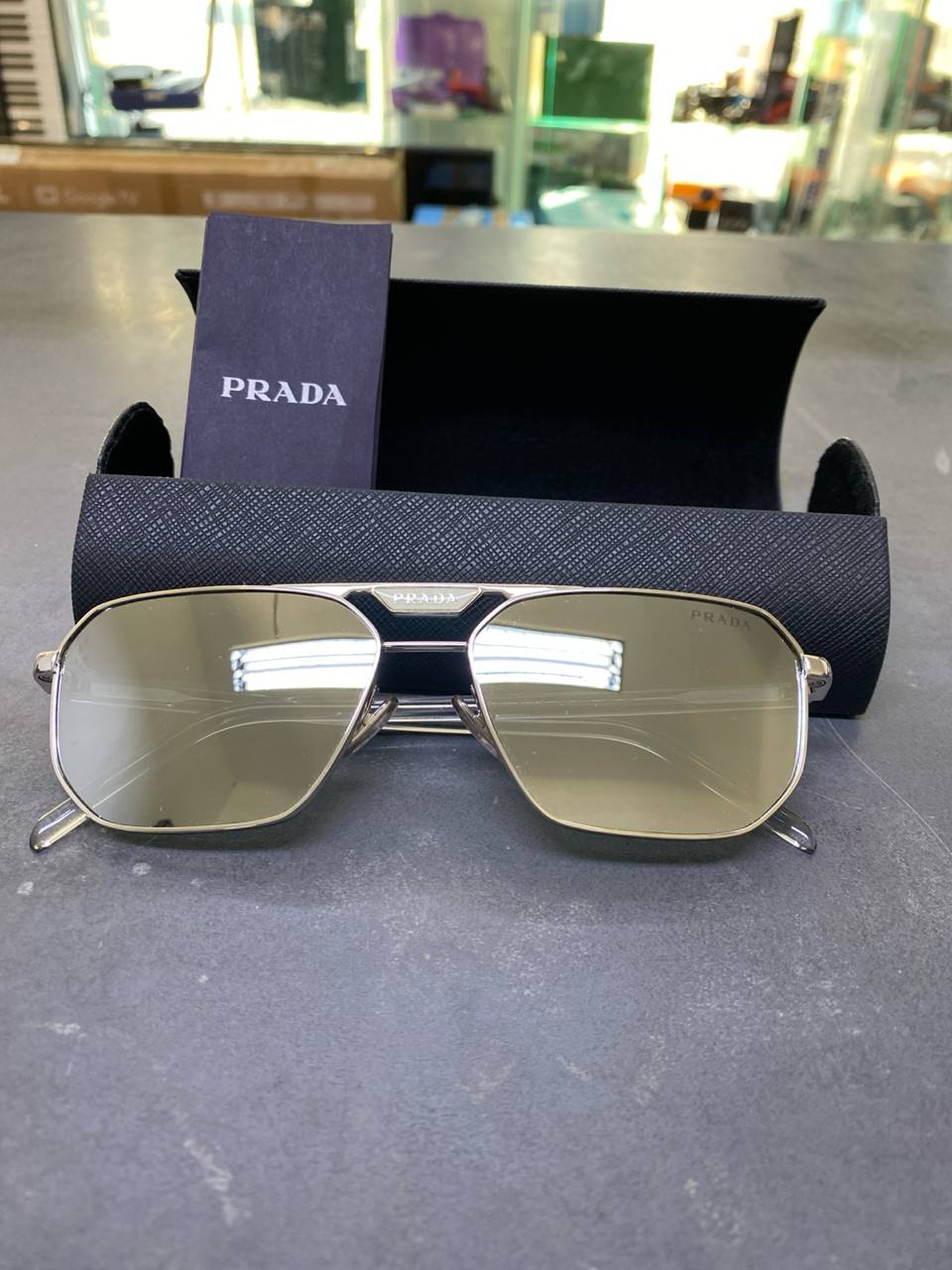 Brille Prada PR 58YS 1BC02R, Quadratische Sonnenbrille, Herren | Sehstärke erhältlich. mit Originalverpackung | Zustand: Wie Neu – Bild 2