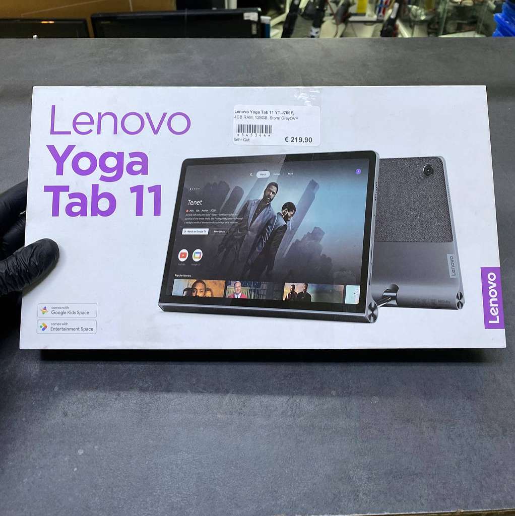 Tablet Lenovo Yoga Tab 11 YT-J706F | MediaTek Helio G90T | 4GB RAM | 128GB | Storm Greymit Originalverpackung | Zustand: Sehr Gut