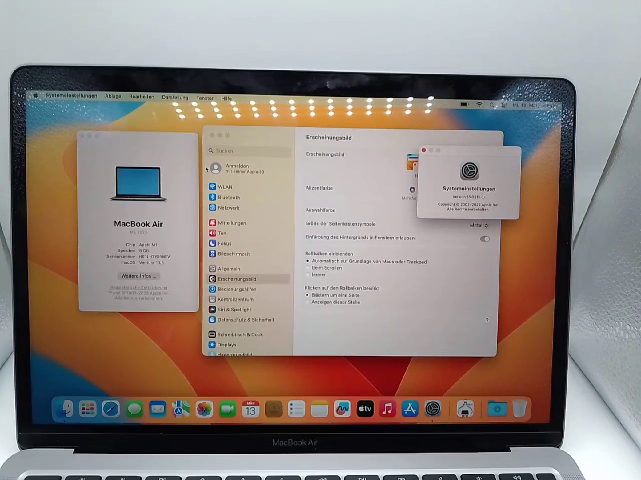 Macbook Air 2020 13,3-Zoll | M1 | 8GB RAM | 256GB SSD | mit org. Rechnung vom 21.02.2024 | Zustand: Wie Neu – Bild 5