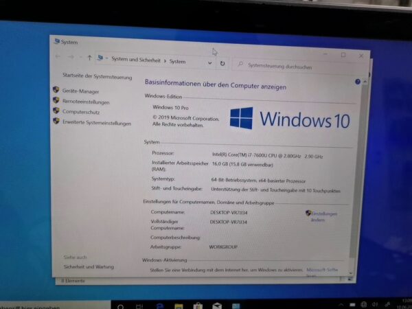 Lenovo Thinkpad Core I7-7600u 2 80 Ghz | 16 GB Ram 512 SSD Windows 10 Mit Ladegerät  | Zustand: Gut – Bild 4