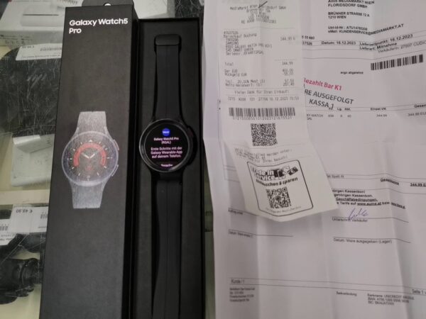 Samsung Watch 5 Pro Black Titanium | mit Originalverpackung |  Mit Rechnung vom Dezember 2023 | Zustand: Sehr Gut
