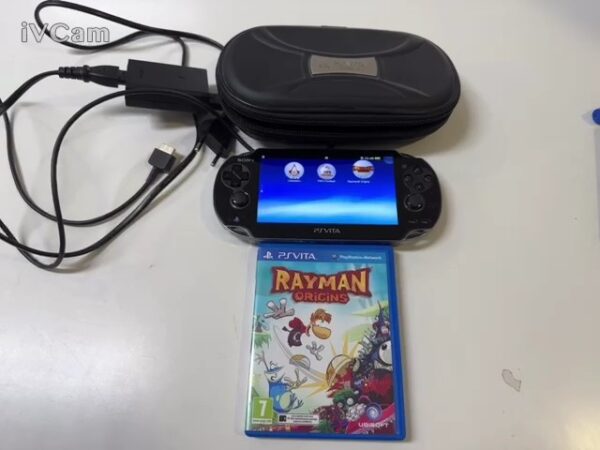 Sony Playstation Vita - Model Pch-1004 + Rayman Origins | Mit Ladegerät  |  Hülle  |  Speicherkarte 16GB  | Zustand: Sehr Gut | Farbe: schwarz – Bild 2