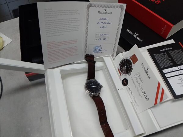 Meistersinger 16/50 Uhr | Mit Zertifikat mit Originalverpackung | Zustand: Gut – Bild 2