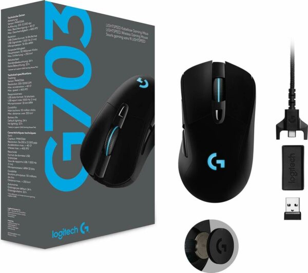 Logitech G703 Ligthspeed kabellose Gaming-Maus | mit Originalverpackung | Zustand: Neu