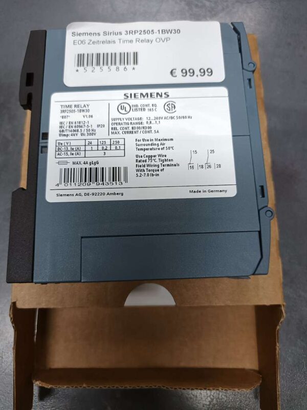 Siemens 3RP2505-1BW30  | Time Relay 3RP25051BW30 | Zustand: Sehr Gut – Bild 3