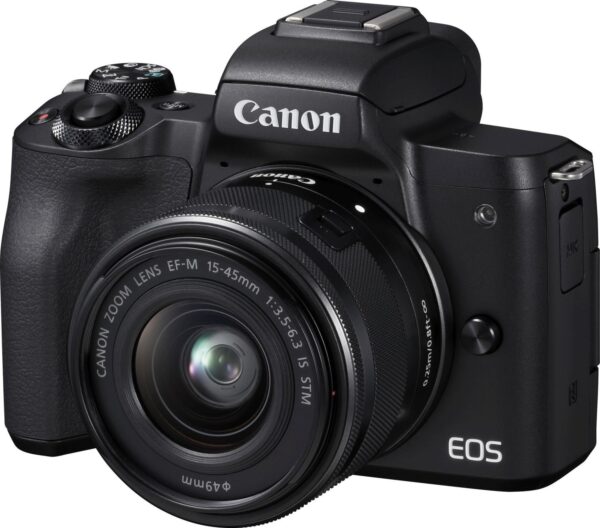 Canon Eos M50 Kamera Mit Ef-m 15-45mm Objektiv | mit Originalverpackung Mit mit Ladegerät | Akku | Zustand: Wie Neu