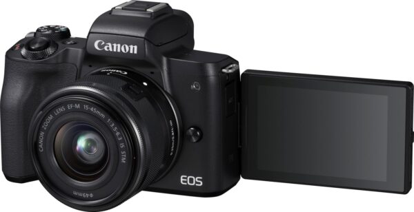 Canon Eos M50 Kamera Mit Ef-m 15-45mm Objektiv | mit Originalverpackung Mit mit Ladegerät | Akku | Zustand: Wie Neu – Bild 3