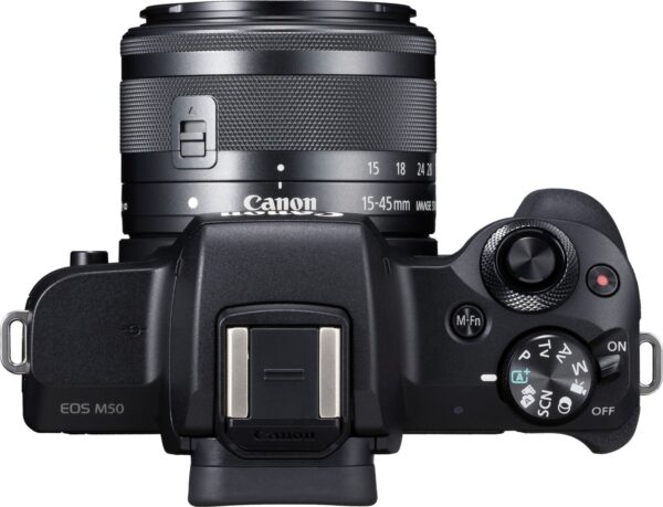 Canon Eos M50 Kamera Mit Ef-m 15-45mm Objektiv | mit Originalverpackung Mit mit Ladegerät | Akku | Zustand: Wie Neu – Bild 4