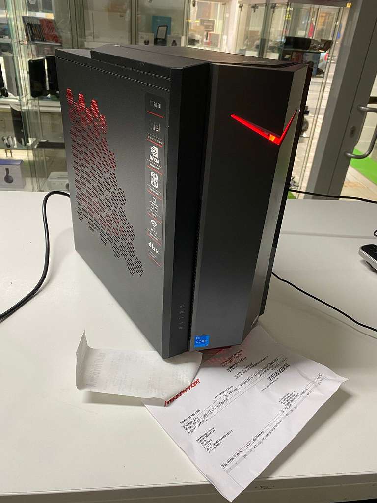 Acer Nitro N50-640 Gaming PC | Core i5-12400F | 16GB RAM | 500GB SSD | GeForce GTX 1660 SUPER 6GB | Rechnung von Mediamarkt | Zustand: Sehr Gut