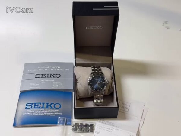 Seiko Presage Automatik Cocktail Srpb41j1 Blaues Blatt | mit Originalverpackung mit Zertifikat | mit org. Rechnung vom 30.04.2021 | Zustand: Wie Neu – Bild 2