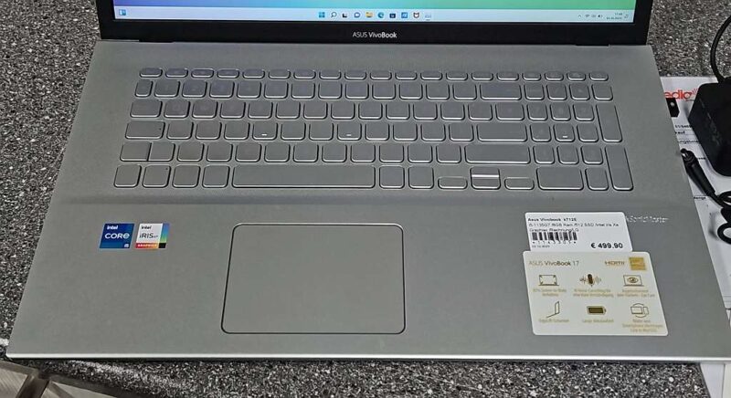 Asus Vivobook  k712E   | i5-1135G7  | 8GB Ram  | 512 SSD  | intel iris Xe Graphisc  | Rechnung | mit Ladegerät  | Zustand: Wie Neu – Bild 4
