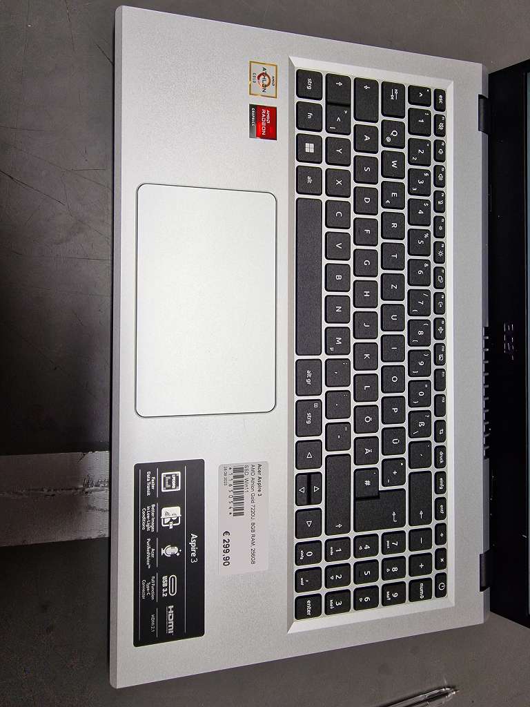 Acer Aspire 3 | AMD Athlon Gold 7220U | 8GB RAM | 256GB SSD | Win11 | Zustand: Sehr Gut – Bild 3