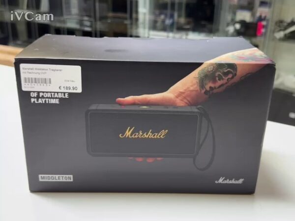 Marshall Middleton Tragbarer Bluetooth Lautsprecher  | Mit Verpackung  | Rechnung von Mediamarkt  | Zustand: Wie Neu – Bild 2