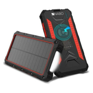 Nabo Sp100 Solar-powerbank 10.000mah - Mobiles Ladegerät - Schwarz | mit Originalverpackung | Zustand: Neu