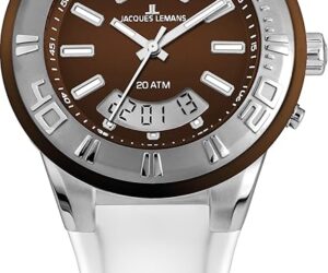 Jacques Lemans - 1-1786d | mit Originalverpackung | Kaufdaum 31.10.2024. Herren Armbanduhr Multi Zifferblatt Quarz Silikon | Zustand: Wie Neu