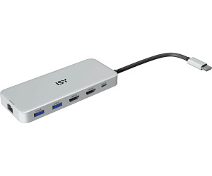 Isy Iad 3000 Usb-c Multiport Adapter, 3.1, Hdmi 2.0 4k60p, Pd 3.0 100w, Aluminium, Silber | mit Originalverpackung  | Zustand: Neu