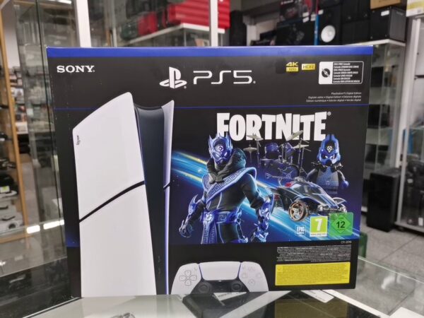 Sony PlayStation 5 Slim Digital Edition - 1TB Fortnite Cobalt Star Bundle weiß | mit Originalverpackung  | Zustand: Neu | Farbe: weiss