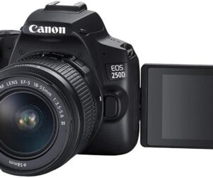 Canon Eos 250 mit Objektiv | EF-S 18-55mm f | 3.5-5.6 III mit 2Akkus+ mit Ladegerät mit 
Tasche schwarz  | Zustand: Sehr Gut
