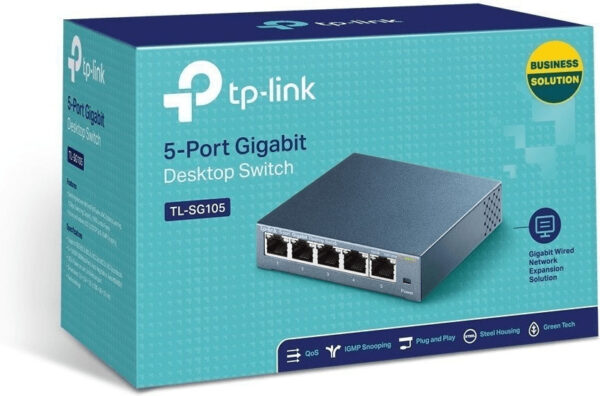 TP-Link 5-Port Gigabit Switch (TL-SG105) | mit Originalverpackung | versiegeln | Zustand: Neu