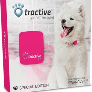 Tractive GPS Tracker für Tiere | mit Originalverpackung | Pink mit Swarovski Kristallen | Zustand: Wie Neu
