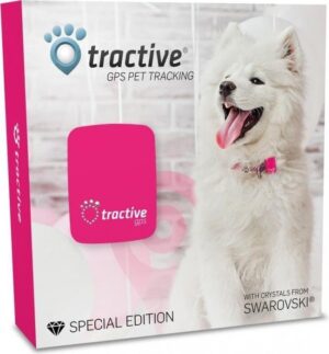 Tractive GPS Tracker für Tiere | mit Originalverpackung | Pink mit Swarovski Kristallen | Zustand: Wie Neu