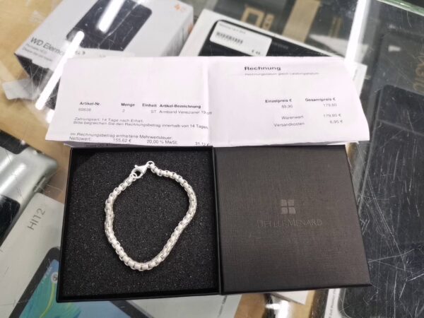 Silber Armband Venezianer 19 Cm   | mit Originalverpackung | Zustand: Neu