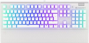 Endorfy Omnis Pudding, Onyx White, Pbt, Leds Rgb, Kailh Red, Usb, De | mit Originalverpackung | Zustand: Wie Neu