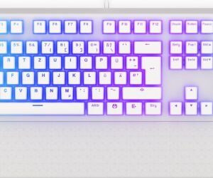 Endorfy Omnis Pudding, Onyx White, Pbt, Leds Rgb, Kailh Red, Usb, De | mit Originalverpackung | Zustand: Wie Neu