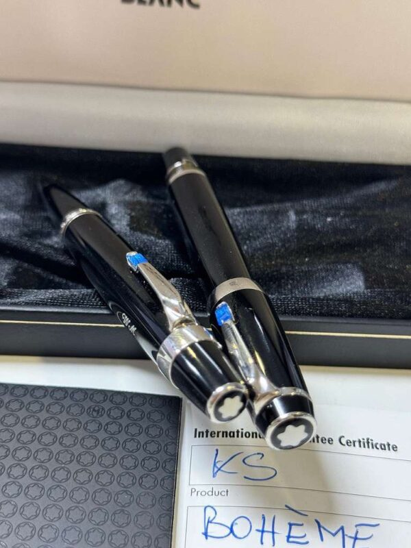 Montblanc Boheme Bleu Set | Drehbleistift + Füllfederhalter | mit Originalverpackung  |  Mit Certifikat | Zustand: Wie Neu – Bild 4
