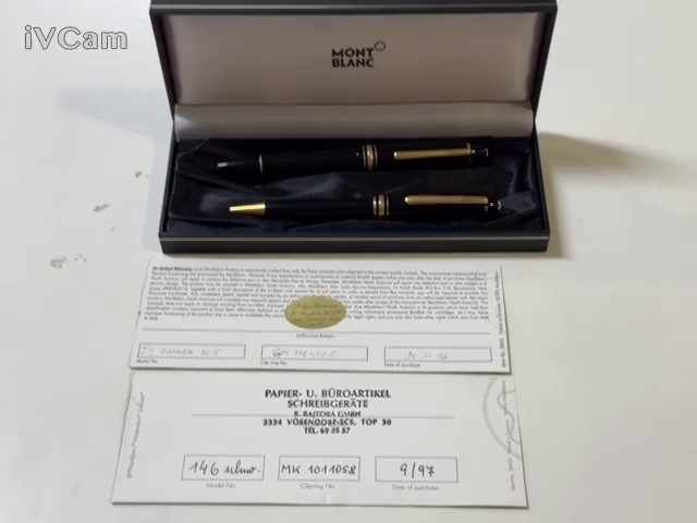 Montblanc Meisterstück Schreibset Füllfederhalter + Kugelschreiber | Mit Verpackung | Certifikat | Zustand: Gut – Bild 2