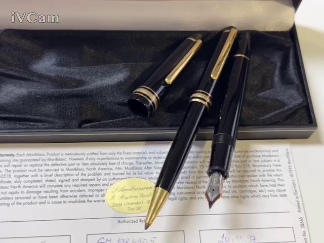 Montblanc Meisterstück Schreibset Füllfederhalter + Kugelschreiber | Mit Verpackung | Certifikat | Zustand: Gut – Bild 5
