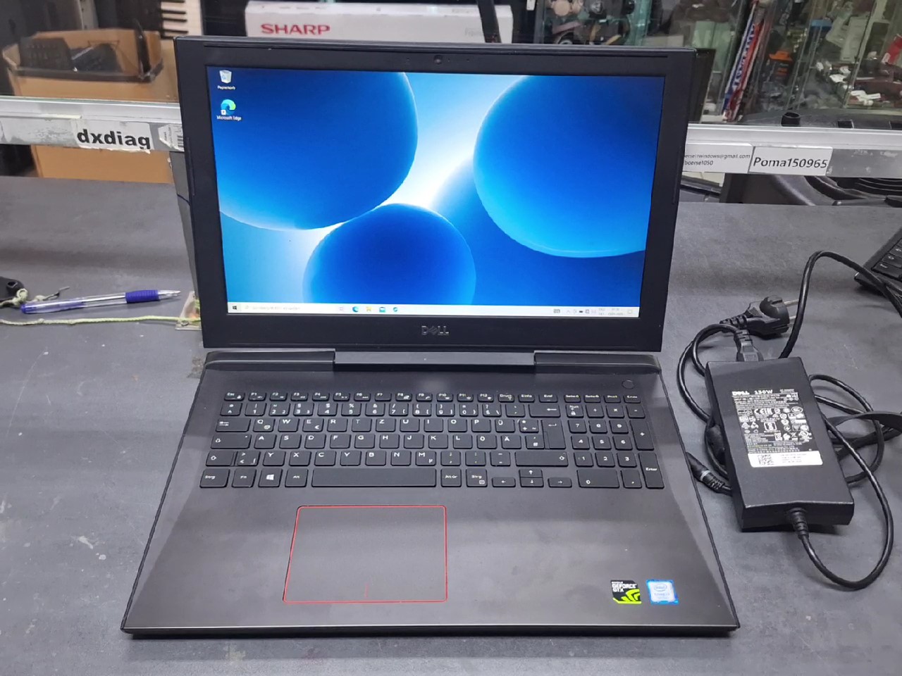 Dell Inspiron 15-7577 Gaming Laptop 15 Zoll | I7-7700HQ 2 |8GHz | 16Gb Ram | 128Gb SSD | 1Tb HDD | GeForce GTX 1050 TI 8GB | mit mit Ladegerät | Win 10 Home | Zustand: Sehr Gut – Bild 2