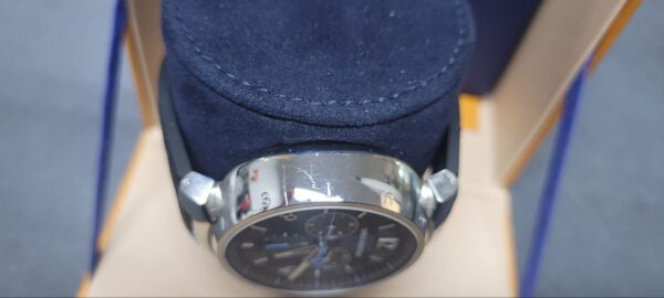 Louis Vuitton Tambour Damier Graphite Chronograph QA094Z; | mit Originalverpackung | Rechnung(3700¬ ) Gebrauchtsspuren | Zustand: Sehr Gut – Bild 3