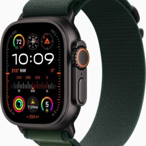 Apple Watch Ultra 2 schwarz mit Alpine Loop Large dunkelgrün | mit Originalverpackung | mit org. Rechnung vom 15.11.2024 | Zustand: Wie Neu
