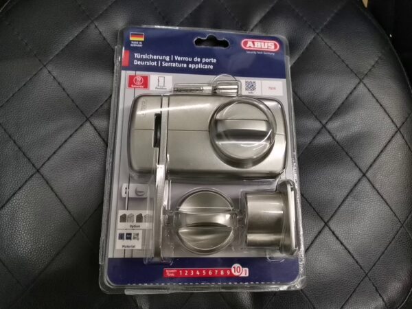 Abus Türzusatzschloss 7030 (sperrbügel, Silber, Din Anschlag: Universell Einsetzbar, Geeignet Für: Nach Innen Öffnende Eingangstüren | mit Originalverpackung  | Zustand: Neu