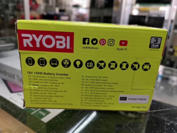 Ryobi 18 V One+ Akku-wechselrichter | mit Originalverpackung  | Zustand: Neu – Bild 3