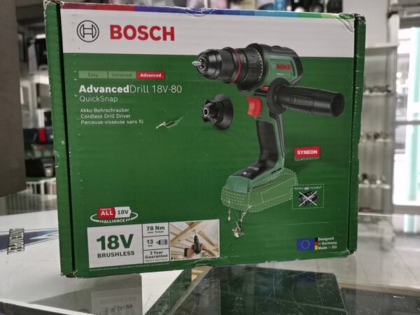 Bosch Diy Advanceddrill 18v-80 Quicksnap Akku-bohrschrauber Solo | mit Originalverpackung  | Zustand: Neu – Bild 2