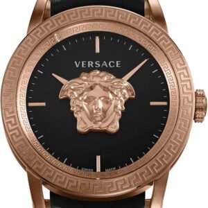 Versace Palazzo Empire Herrenuhr Schwarz 43mm VERD014 20 | mit Originalverpackung |  Leder Armband Uhr Herren NEU | Zustand: Neu